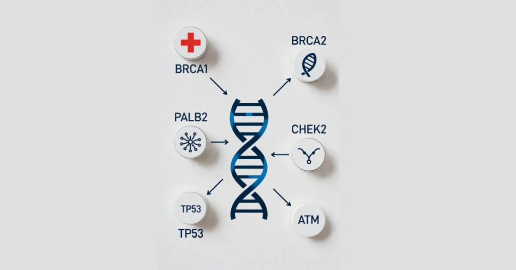 ژنهای اصلی مرتبط با سرطان سینه ارثی